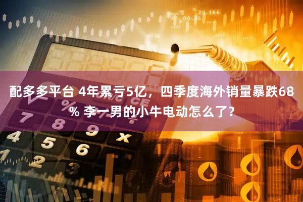 配多多平台 4年累亏5亿，四季度海外销量暴跌68% 李一男的小牛电动怎么了？